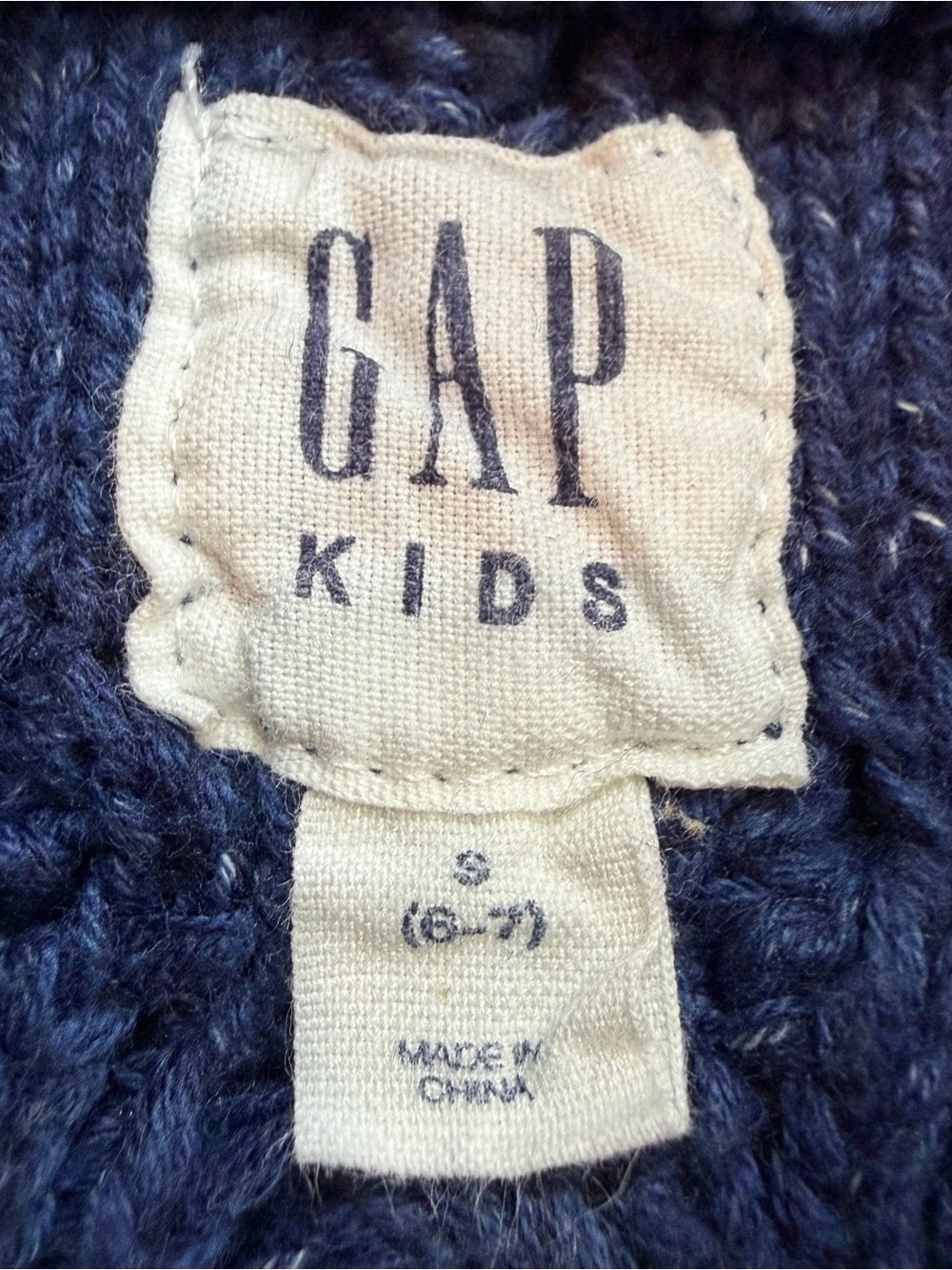 Gap Kids Blue Cable Knit Mock Neck Sweater Size S (6-7) - Picture 4 of 7
